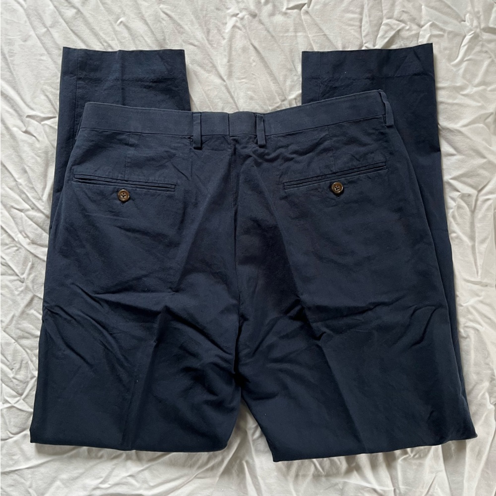 J. Crew Men’s Ludlow Dress Suit Pants 31x30 Navy Blue Baird McNutt Irish Linen - Picture 3 of 9